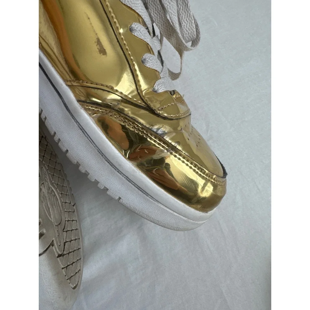 NASA Metallic Gold Low Top Sneakers Space Administration US Women's size 8s